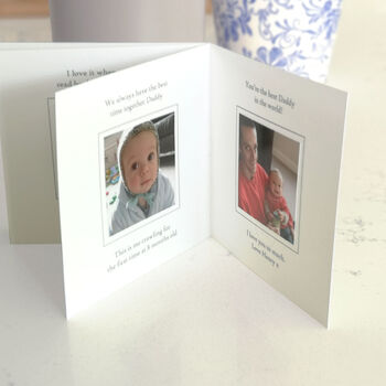 First Father's Day Daddy And Me Personalised Card Book, 3 of 6