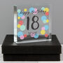 Personalised Birthday Colourful Crystal Token, thumbnail 7 of 8