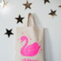 Personalised Children's Swan Tote Bag, thumbnail 3 of 4