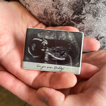 Baby Ultrasound And Message Personalised Ceramic Magnet, 2 of 3