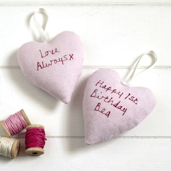 Personalised Mini Hanging Heart Birthday Gift For Her, 2 of 12