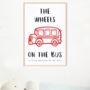 'The Wheels On The Bus' Nursery Rhyme Print, thumbnail 1 of 5