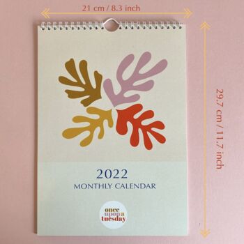 2022 Matisse Inspired Wall Calendar, 3 of 4
