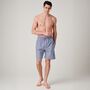 Men's 'Navy Spark' Stripe Crisp Cotton Pyjama Shorts, thumbnail 1 of 4
