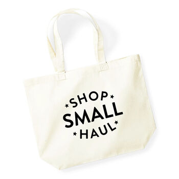 Shop Small Haul Large Cotton Shopping Bag, 3 of 3