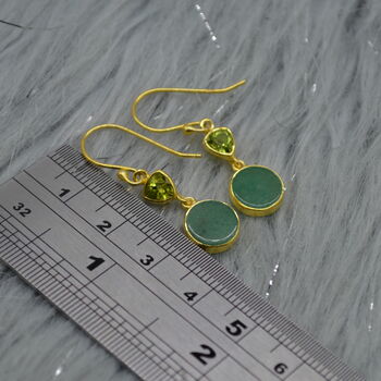 Peridot Jade Earrings: Gold Or Silver, Dangle Drop, 10 of 10