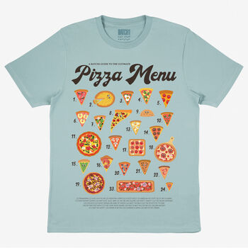 Pizza Menu Guide Men’s Graphic T Shirt, 3 of 3
