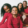Claret Red Adults Matching Pyjamas | Ribbed Loungewear, thumbnail 1 of 4