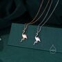 Sterling Silver Flamingo Pendant Necklace, thumbnail 5 of 11