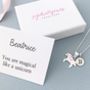 Personalised Silver Pink Unicorn Necklace, thumbnail 1 of 2