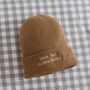 Personalised Customisable Slogan Biscuit Beanie Hat, thumbnail 1 of 4