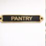 Decorative Brass Pantry Door Sign Plate With Black Finish, thumbnail 7 of 7
