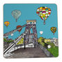 Balloons Over The Toll Bridge Square Teapot Stand, thumbnail 1 of 3
