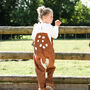 Handmade Childrens Corduroy Fawn Dungarees, thumbnail 8 of 12