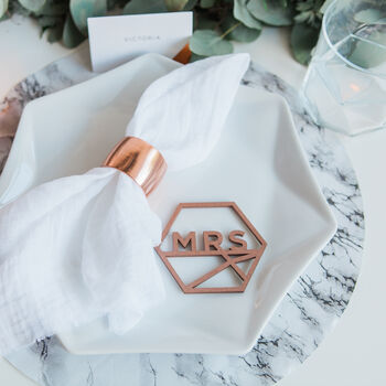 Mr And Mrs Geometric Place Settings, 3 of 3