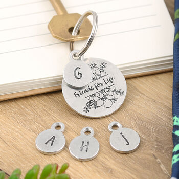 Friendship Gift Friends For Life Floral Keyring, 3 of 5