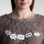 Personalised Comic Style Speech Bubble Name Necklace, thumbnail 1 of 2