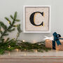 Personalised Handmade Gold Letter Framed Stone Tile, thumbnail 2 of 9