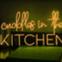 'Cuddles In The Kitchen' Neon LED Sign, thumbnail 8 of 12