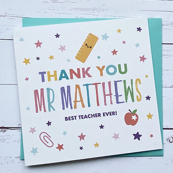 Personalised Teacher Thank You Card, 2 of 2