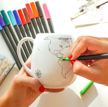 World Map Colour In Mug, 5 of 9