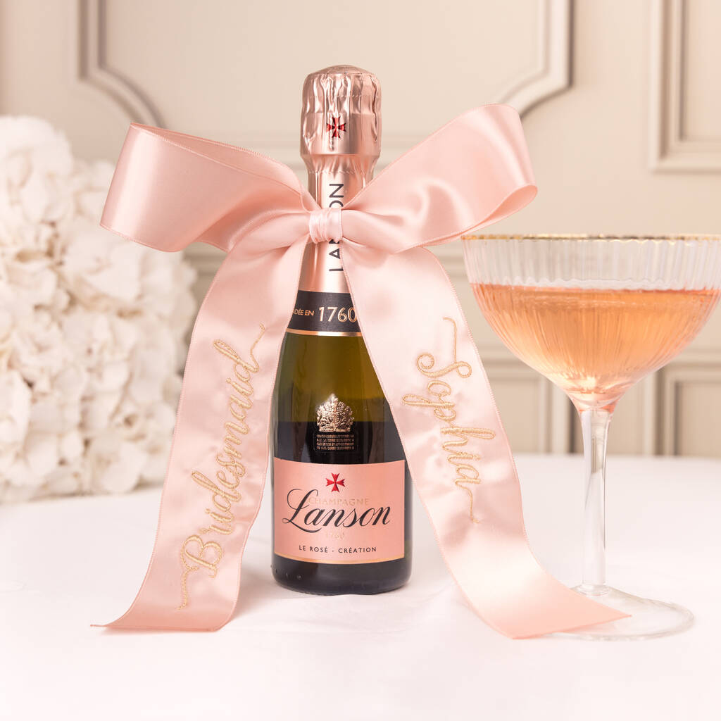 Personalised Ribbon Favours, Embroidered Bow Gift Tags, 1 of 7