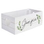 Personalised Botanical White Wooden Storage Crate, thumbnail 3 of 4