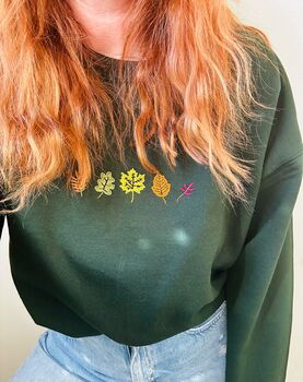 Autumn Leaves Embroidered Sweater, 3 of 8