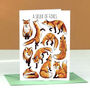 Foxes Watercolour Greeting Card, thumbnail 1 of 7