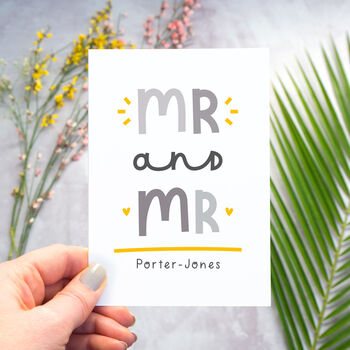 Personalised Mr And Mr Card, 2 of 9