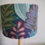 Pink And Teal Exotic Floral Lampshade, thumbnail 4 of 9