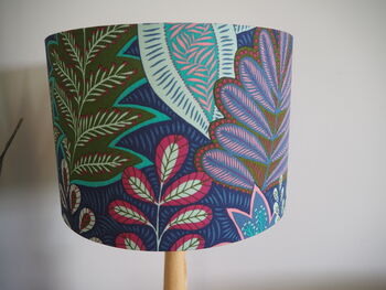 Pink And Teal Exotic Floral Lampshade, 4 of 9