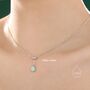 Delicate Aqua Green Opal Droplet Pendant Necklace, thumbnail 2 of 11
