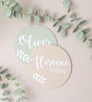 Personalised Baby Name Announcement Disc, 2 of 10