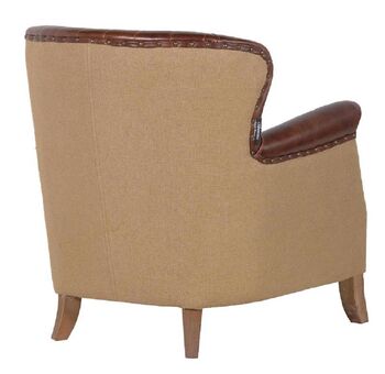 Diamond Back Brown Leather Armchair, 2 of 2