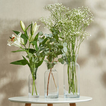 Personalised Birth Flower Stems Glass Vase, 7 of 7