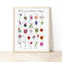 The A To Z Of Garden Flowers Print, thumbnail 1 of 6