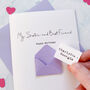 Personalised Sister/Brother Best Friend Envelope Card, thumbnail 1 of 4