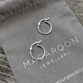 Rainbow Moonstone Charm Hoop Earrings, 5 of 8