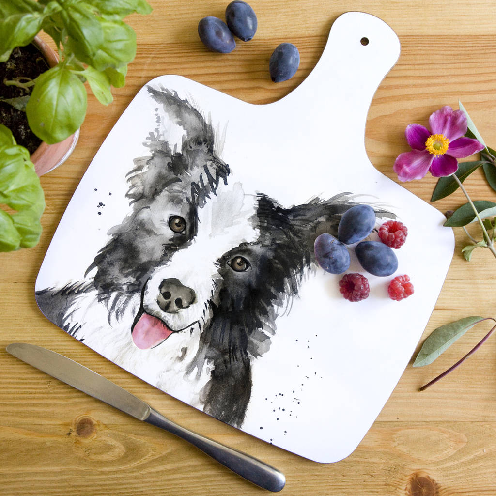 Inky Dog Chopping Board By Kate Moby