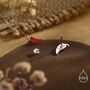 Sterling Silver Enamel Chilli Pepper Stud Earrings, thumbnail 6 of 12