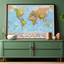 World Map Poster With Flags Panel, thumbnail 9 of 9