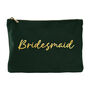 Luxurious Velvet Bridal Party Makeup Bags, thumbnail 3 of 9