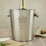Personalised House Stainless Steel Ice Bucket – Perfect Housewarming Gift, thumbnail 1 of 5