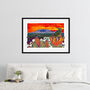 Cape Town Table Mountain And Sugarbird Art Print, thumbnail 9 of 9