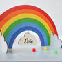 Personalised Rainbow And Clouds Sign, thumbnail 1 of 5