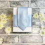 Cloudy Blue Woven Wedding Tie Set, thumbnail 3 of 6