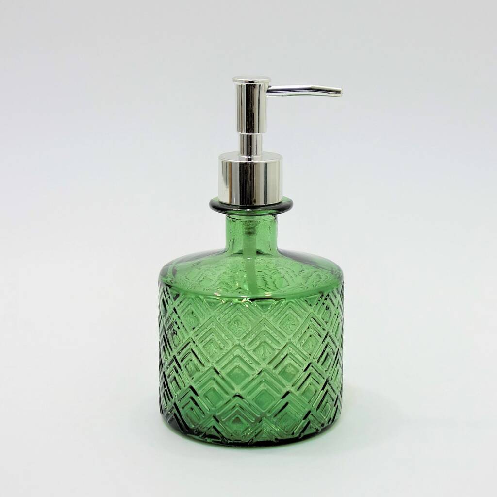 Recycled Glass Soap Dispenser | 350ml | Six Colours By The Recycled ...