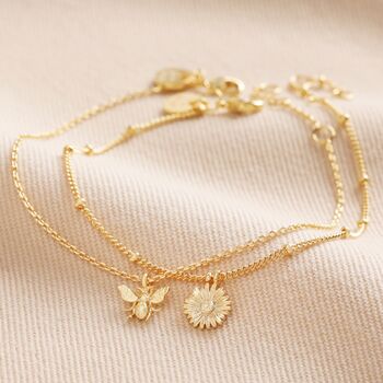 Set Of Two Daisy And Bee Chain Bracelets, 7 of 12