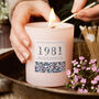 40th Birthday Gift Birth Year Floral Birthday Candle, thumbnail 1 of 10